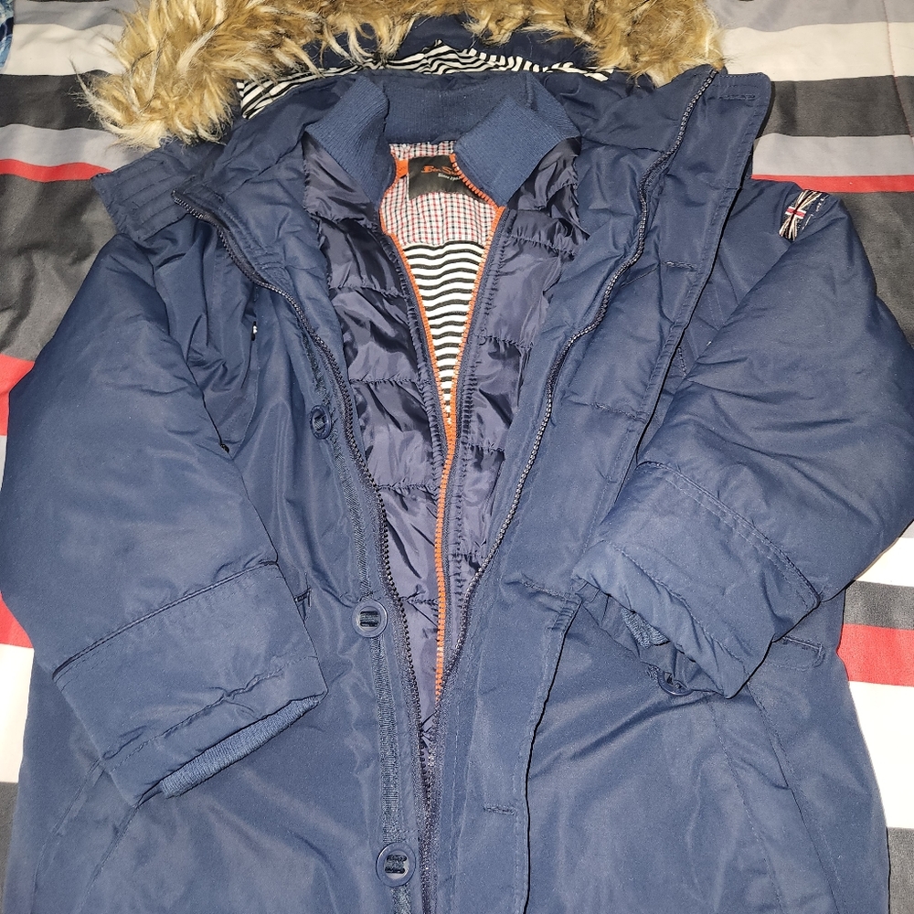 Ben Sherman Boys Coat/ size 10/12 Navy Blue